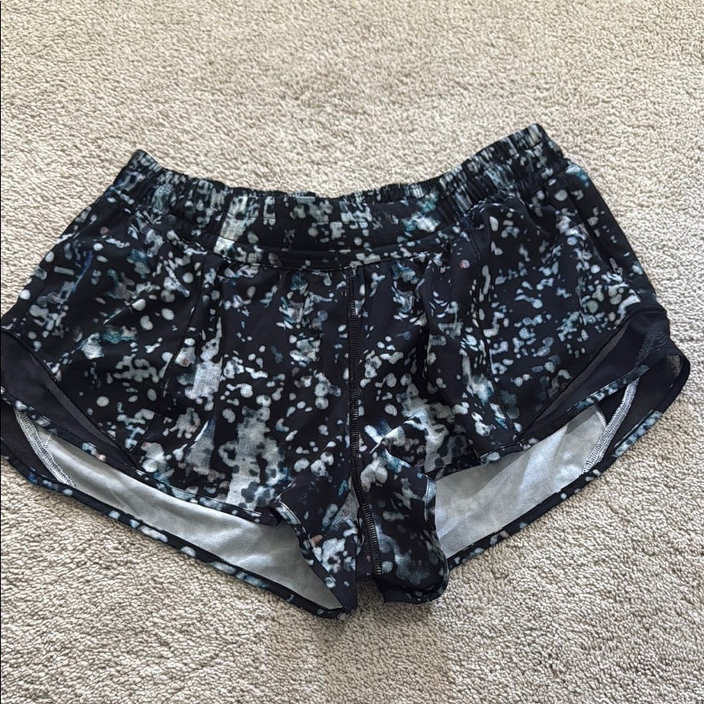 Women’s Black Speckle Print Athletic Shorts - lululemon